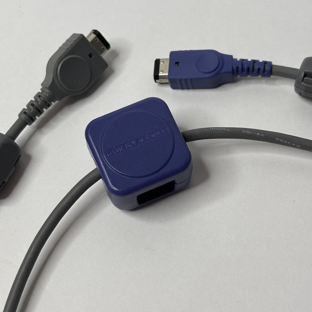 VTG Nintendo Game Boy Advance GBA Link Cable AGB-005 Indigo Blue Grey Official